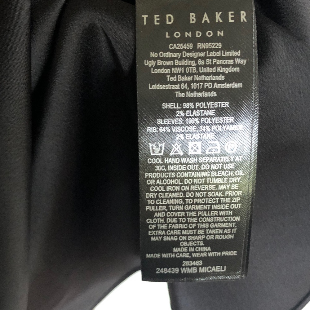 Ted Baker London Micaeli Organza Puff Sleeve Black Top US Size 8 - 10 (UK 4) - Picture 11 of 15
